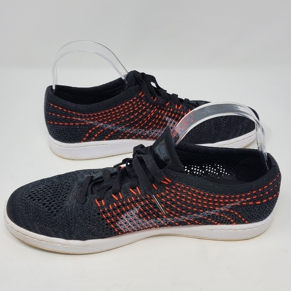 NIKE NIKECOURT TENNIS CLASSIC ULTRA FLYKNIT BLACK SNEAKERS SHOES WOMEN SIZE 10.5 - Picture 4 of 12